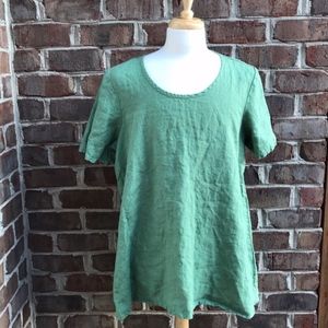 FLAX Linen Green Tunic